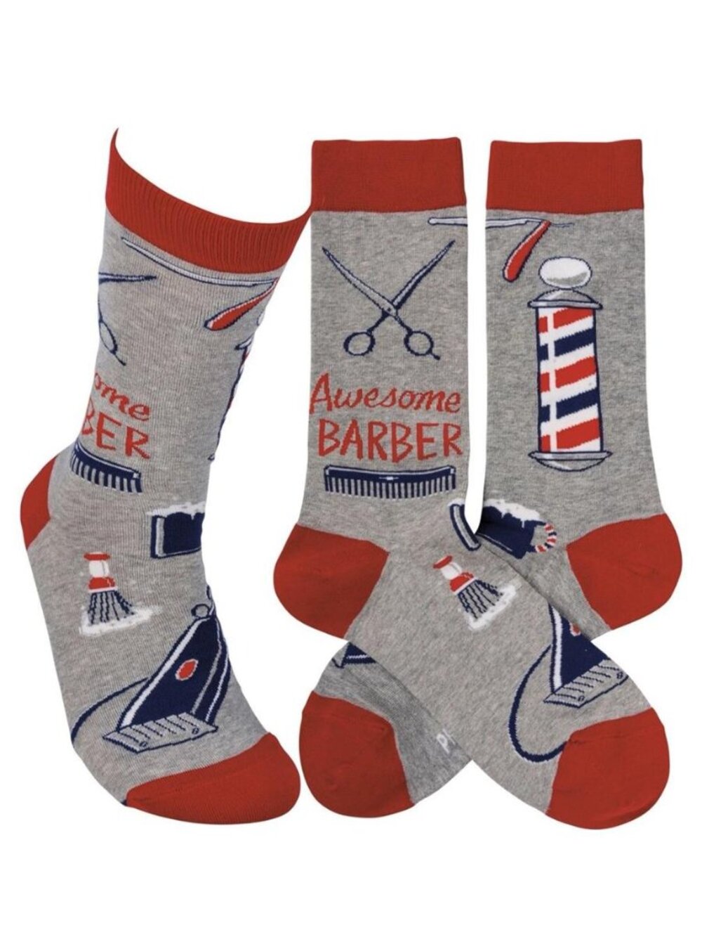 Primitives by Kathy Awesome Barber Theme Unisex LOL Socks New